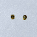 Sterling Silver Oval Citrine Post Earrings Size 1