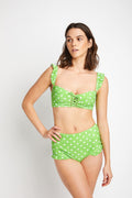 B2810- Lime.Wht Dot