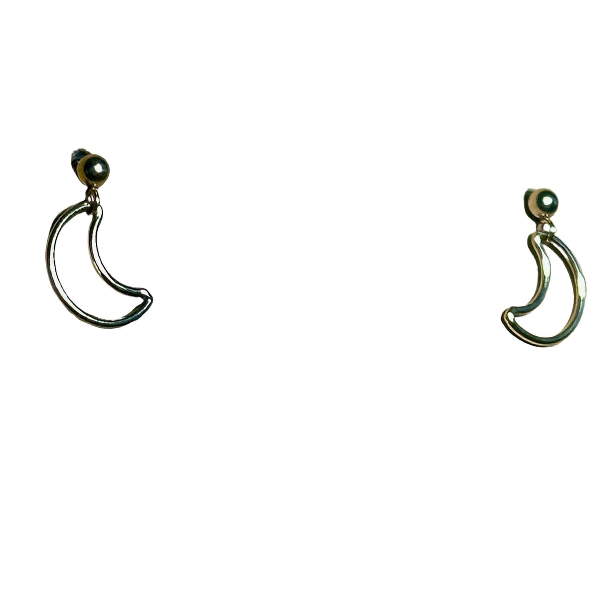 Crescent Moon Dangle Bertoni Earrings - Gold Filled Sterling Silver