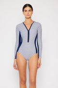 F1814-Navy White Stripe