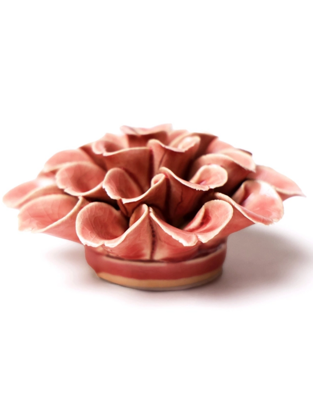 Ceramic Small Pink Dahlia Flower